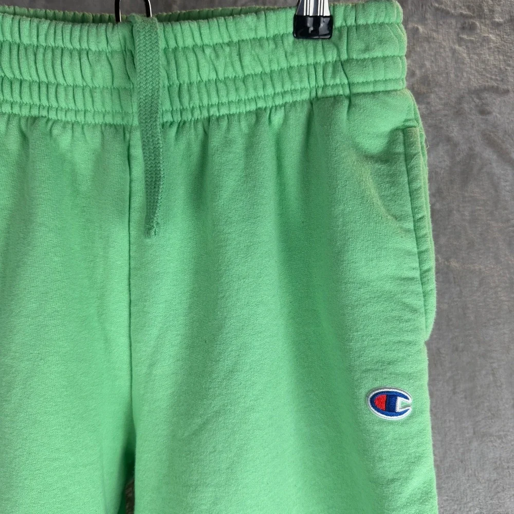 Champion‎ Womens XS Green Jogger Sweatpants High Rise Fleece Lined Drawstring